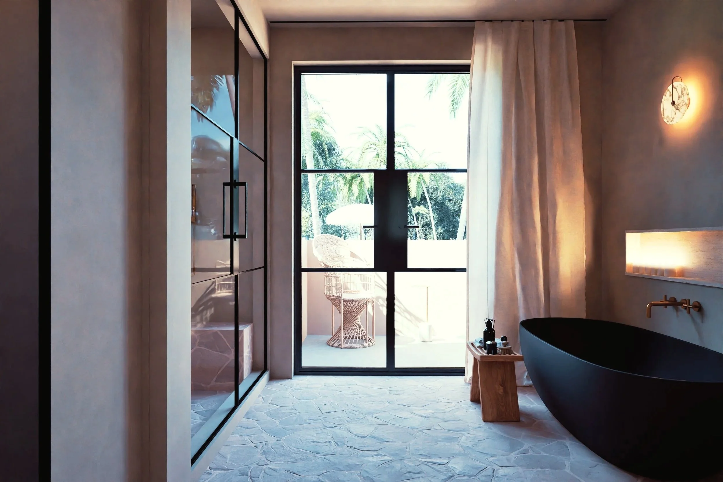 Master bathroom by Go Nuts Design