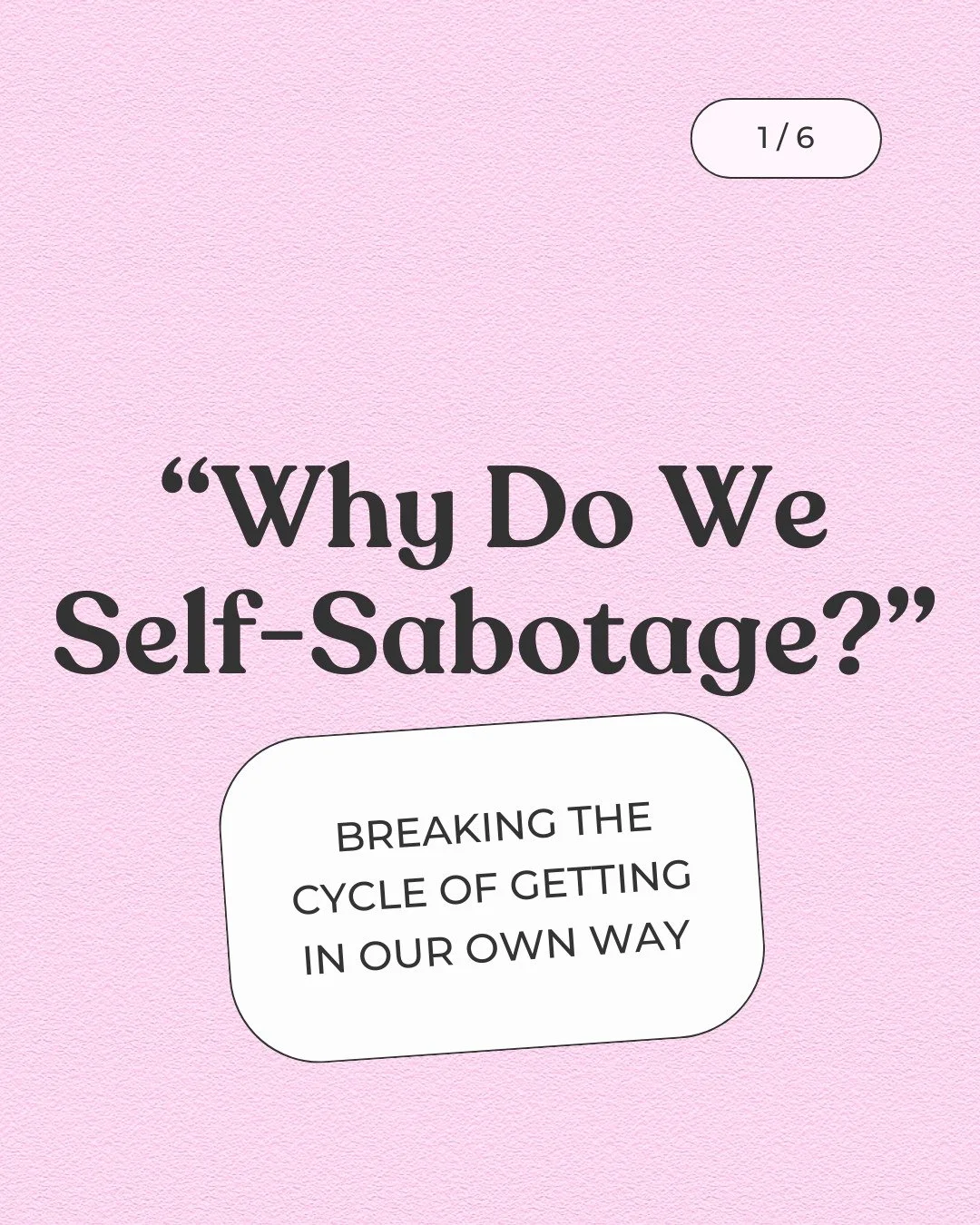 Ever feel like you&rsquo;re your own worst enemy? That&rsquo;s self-sabotage &mdash; the sneaky habit of getting in your own way, even when you know better.

Our latest episode talks about the signs, the why, and how to start noticing when you&rsquo;