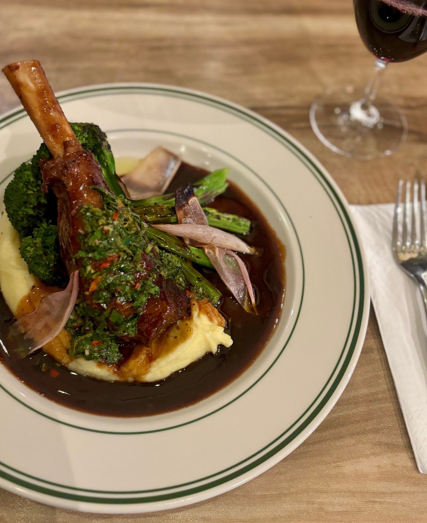 A little taste of what&rsquo;s to come&hellip;⁠
⁠
Our slow-cooked lamb shank, served with creamy mash, tender broccolini, gravy and pickled onion, is just a preview of our winter menu coming to you soon!