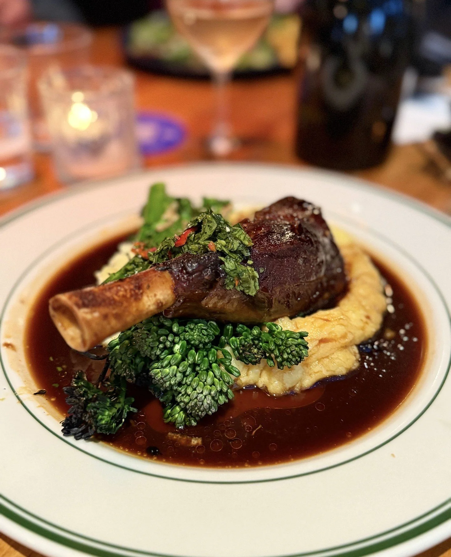 The only right answer to &ldquo;what&rsquo;s for dinner tonight?&quot; is our lamb shanks.⁠
⁠
We slow-cook our shanks until meltingly tender, nestle into a bed of creamy mashed potato, then serve with charred broccolini, gremolata, jus and crispy sha