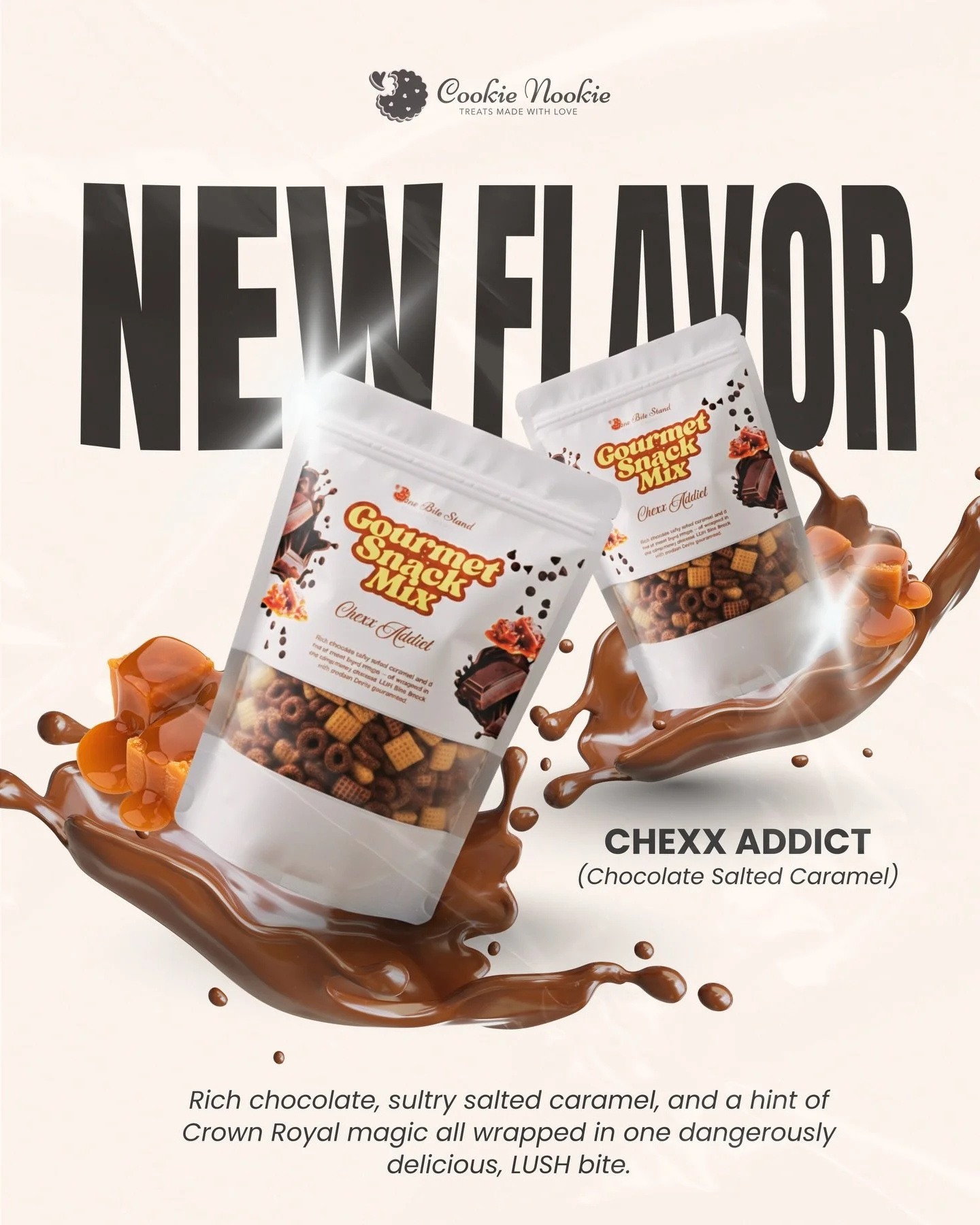 Introducing our newest Gourmet Snack Mix flavor: Chexx Addict.

Rich chocolate, salted caramel, and that smooth Crown Royal finish, it&rsquo;s the kind of flavor that feels comforting, a little luxe, and totally worth the craving.

If you&rsquo;re a 