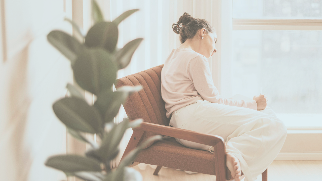 Woman finding time alone to reconnect with herself