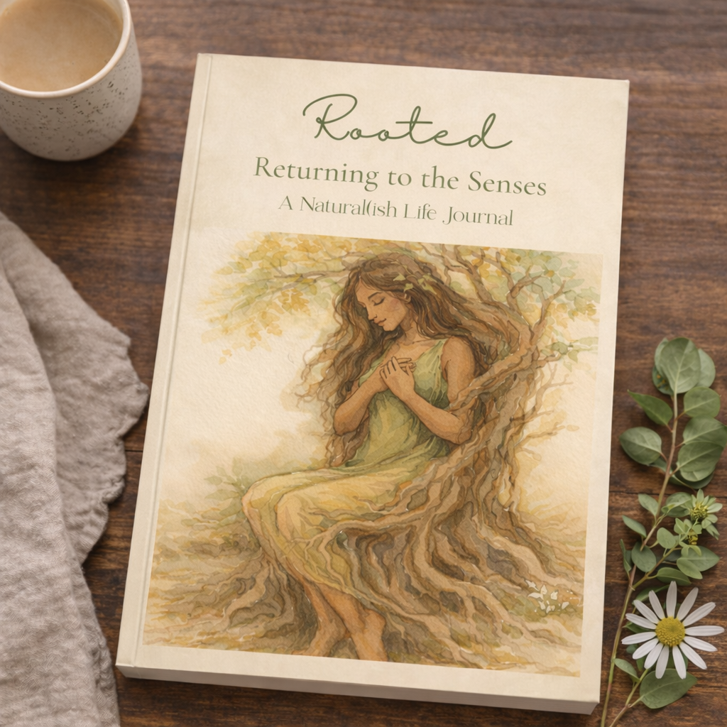 Rooted - Returning to the Senses Journal.  A journal for physical awareness through nature and the senses.