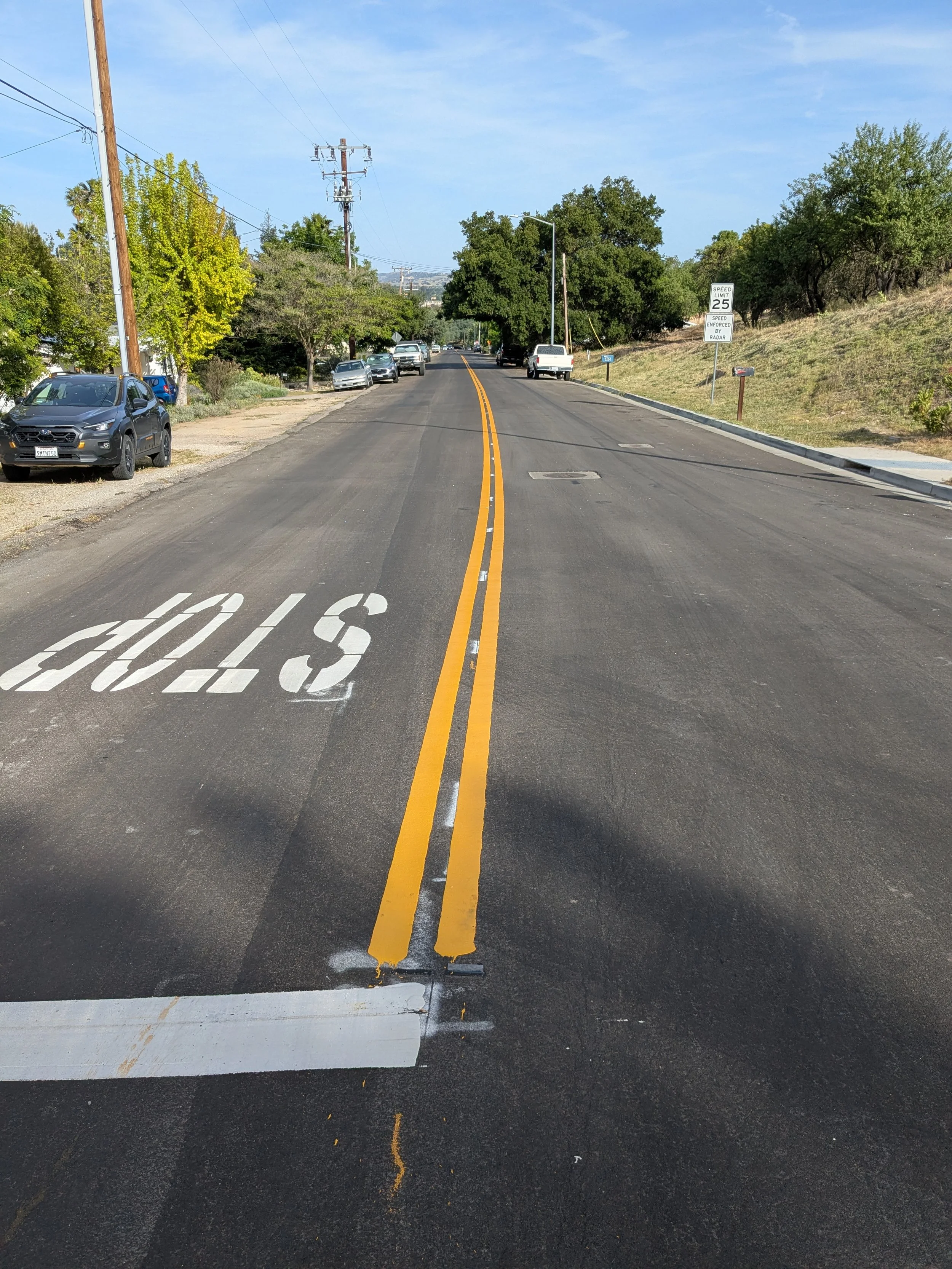 Pacific Avenue Road Repairs: Center Line Striping