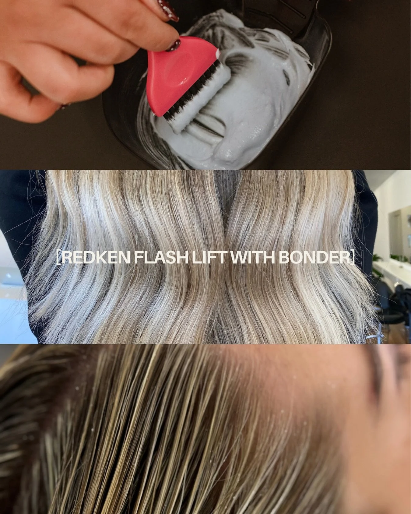 in bonder we trust 🫡🫡 

Flash Bonder is designed to protect and strengthen your hair during the colouring process, helping to reduce damage and maintain healthy, shiny hair.