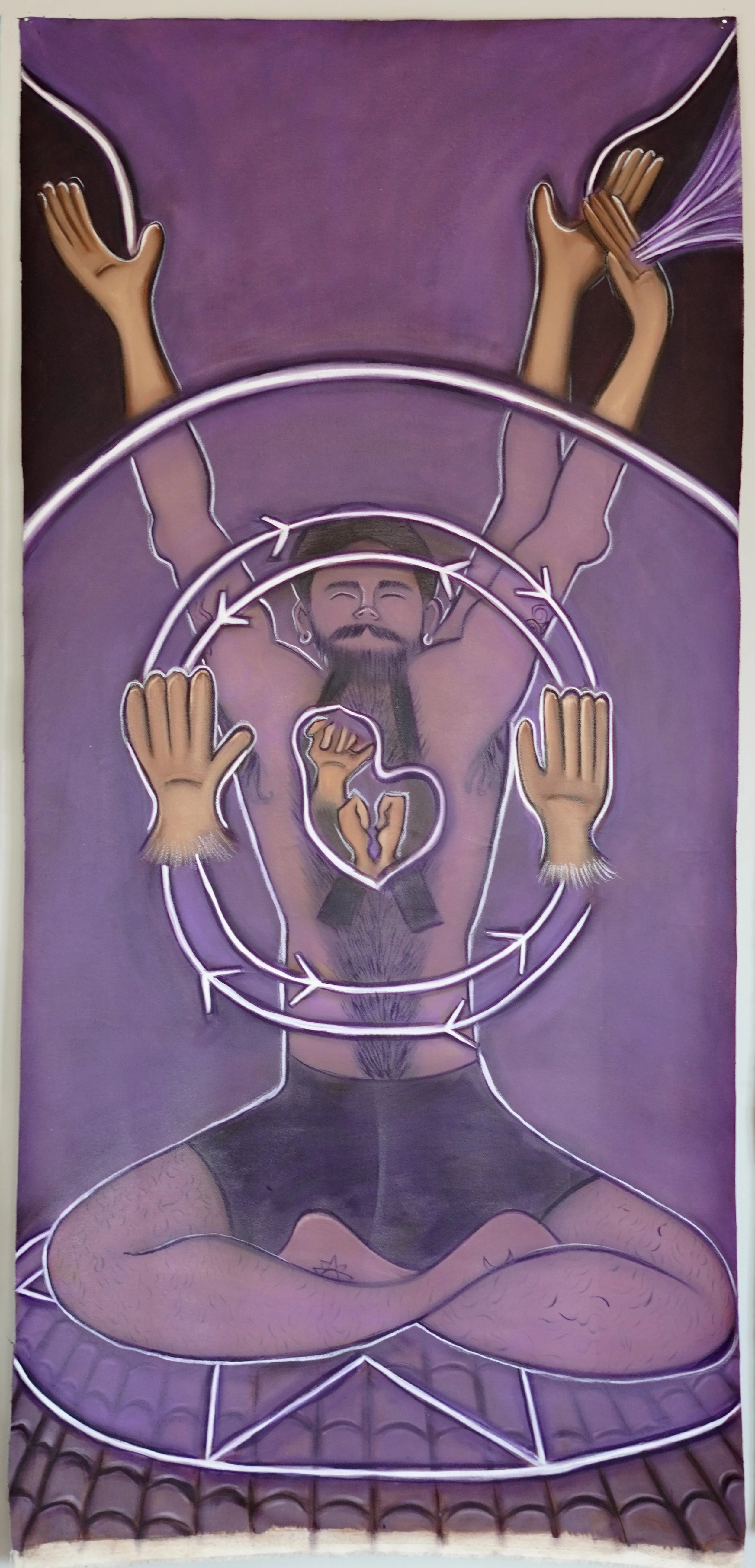 Hyper, from series Enter, 2025, oil on canvas, 150x70 cm