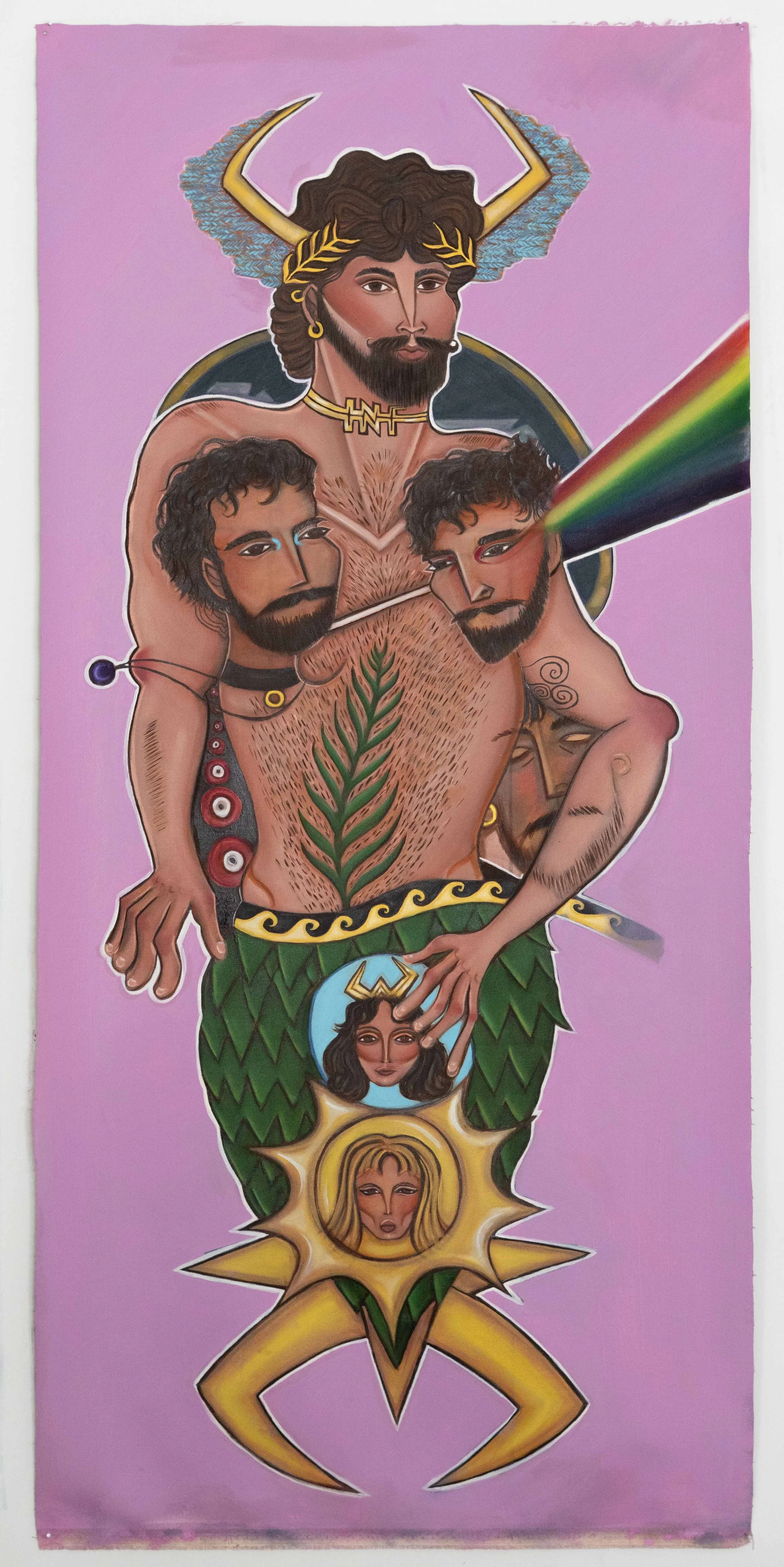 The Infinite Beast, from series Enter, 2025, oil on canvas, 150x70 cm