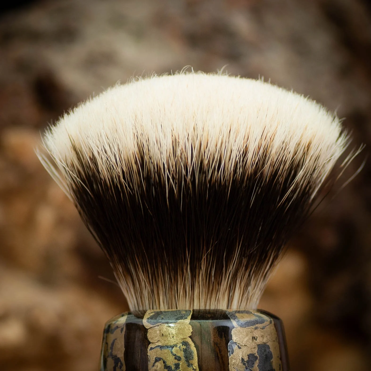 27mm Manchuria M-9 finest two band badger handtied knot.