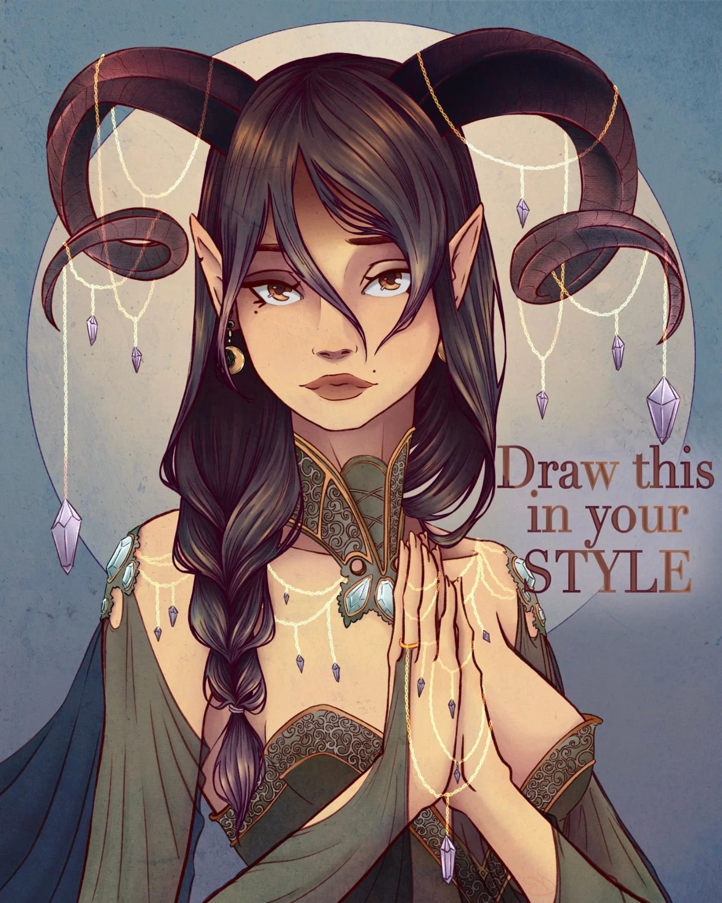 It's my birthday today 🥳
And as I have no particular milestone to celebrate, yet wanted to host another #dtiys I thought it'd make a good excuse for it 🫡😁
__________
Here are the rules :
✨ Redraw her in your style. Feel free to adapt her to yo