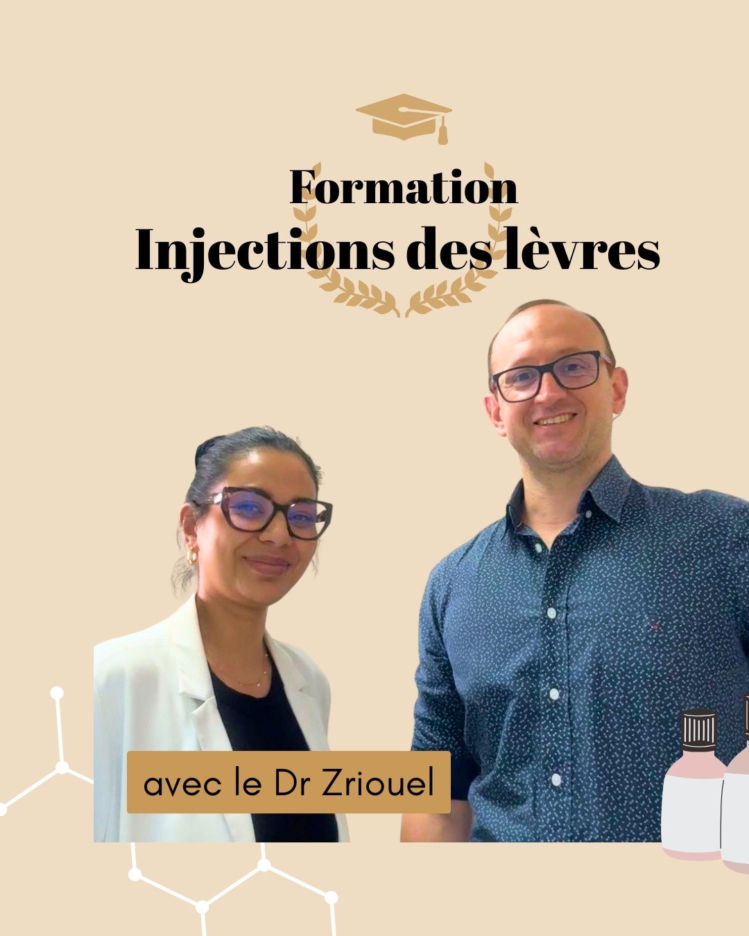 Formation sp&eacute;cialis&eacute;e avec le Dr Brottier, aux c&ocirc;t&eacute;s du Dr Zriouel.
Accent mis sur l&rsquo;harmonie, le respect de l&rsquo;anatomie et le naturel.

Acte r&eacute;alis&eacute; dans le cadre d&rsquo;une formation en injection