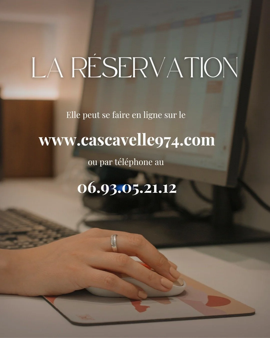 Vous pouvez r&eacute;server facilement :
✔️ Directement en ligne
✔️ Par t&eacute;l&eacute;phone

Pour toute demande d&rsquo;information, question ou pr&eacute;cision concernant nos prestations, nous restons disponibles de pr&eacute;f&eacute;rence par