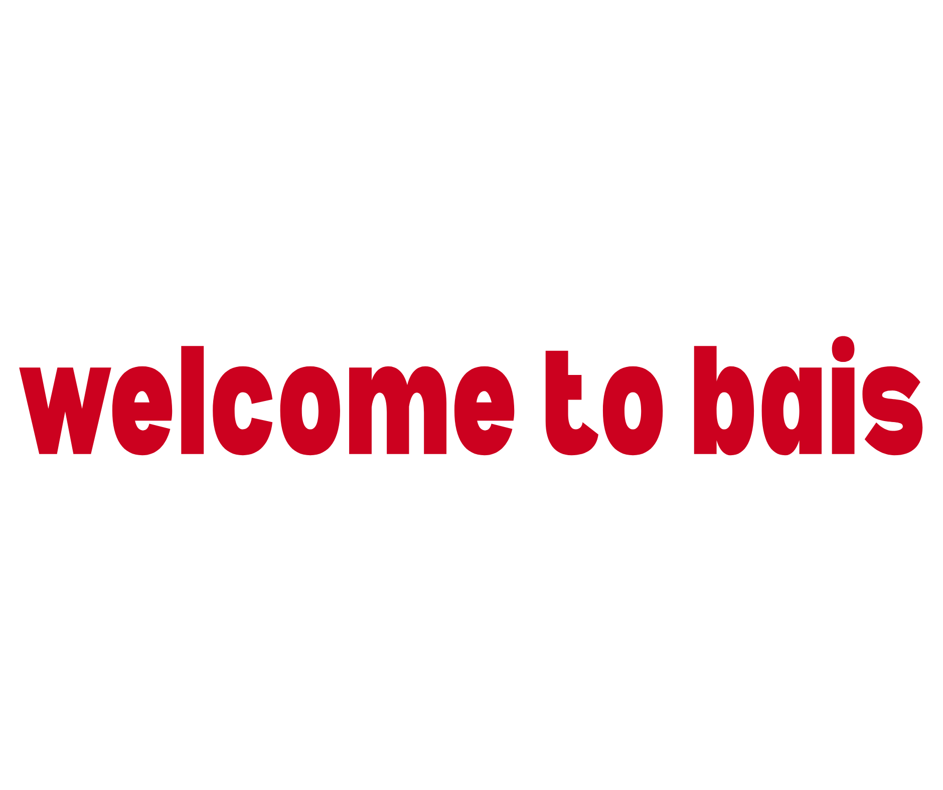 Black background with red text that reads 'welcome to paus'