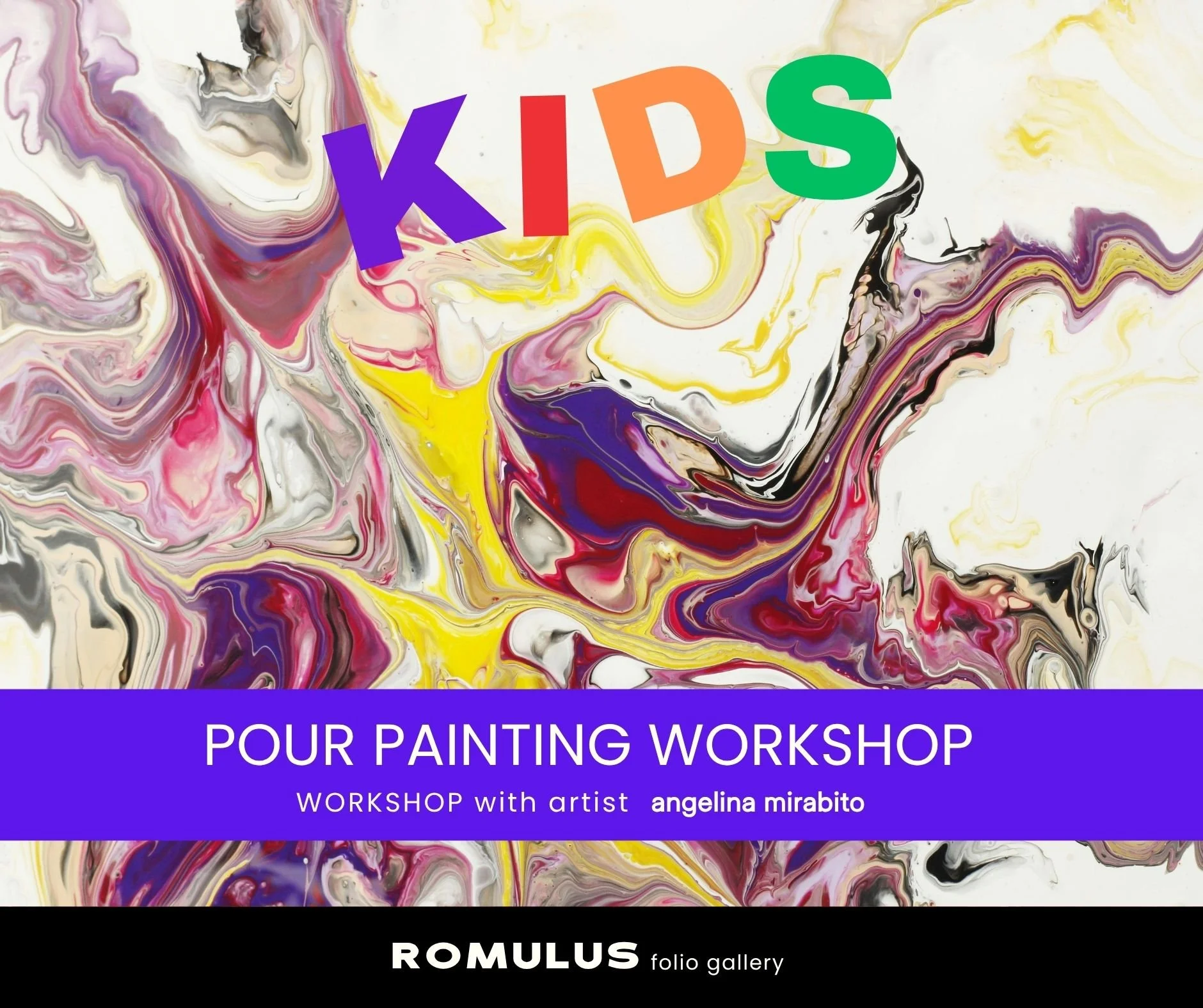 Kids Pour Painting Workshop with Angelina