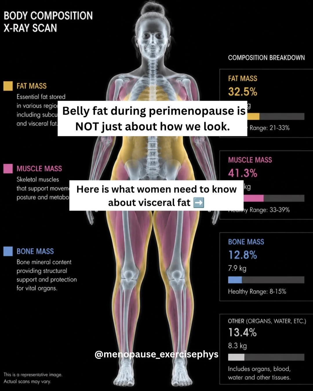 Many women blame themselves when abdominal fat suddenly increases during perimenopause.

But visceral fat is about far more than appearance.

Hormonal changes during midlife can influence:
&bull; fat distribution
&bull; insulin sensitivity
&bull; met
