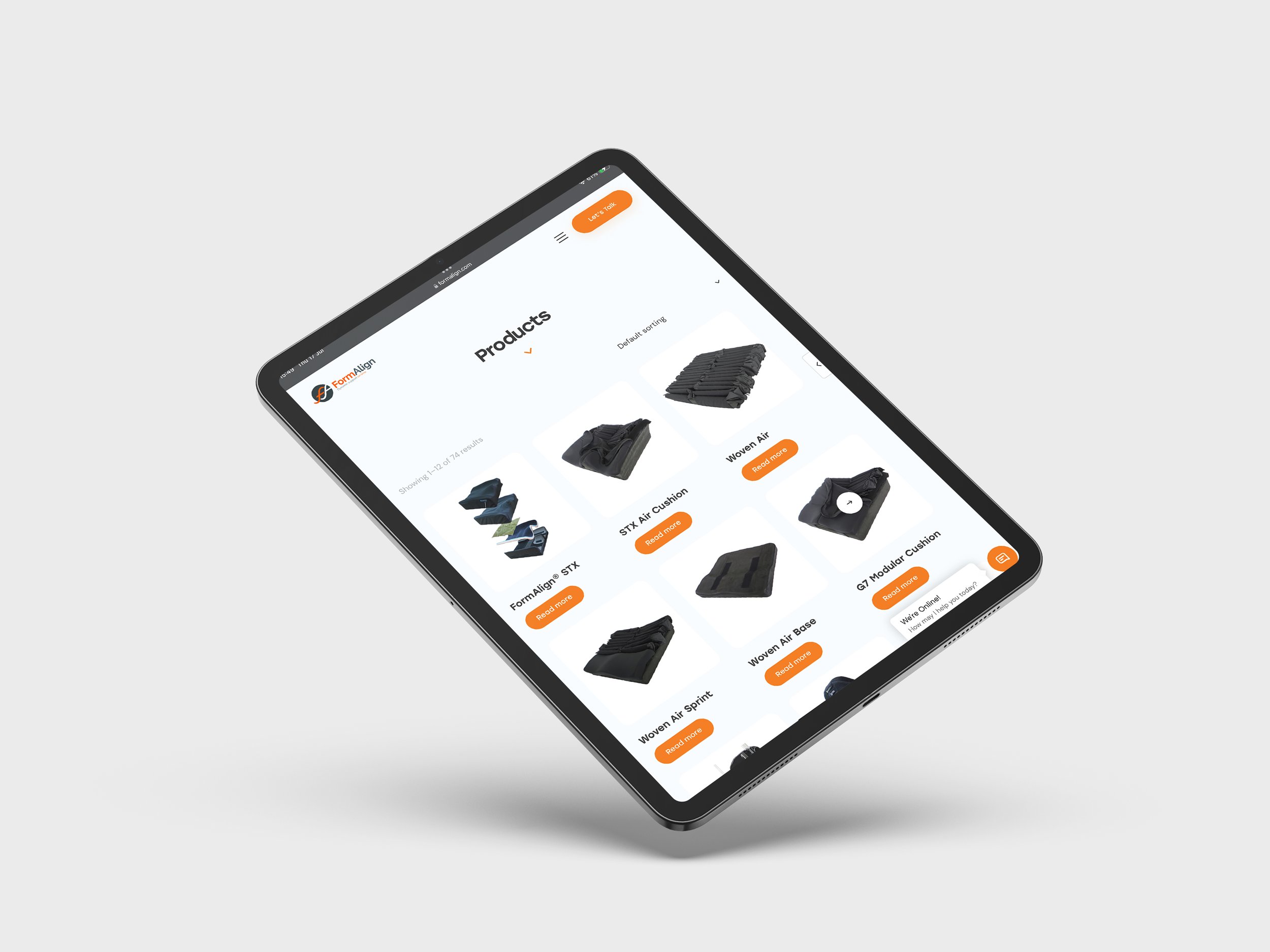 FormAlign Responsive Website - Products Catalogue