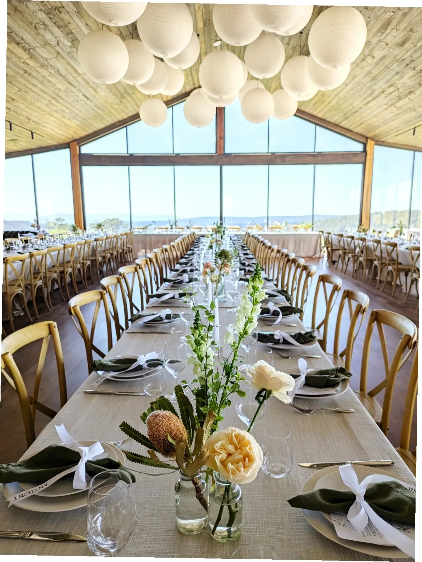 Simple, but effective 🌿 🌼 featuring peachy natives and florals at Alex &amp; Clare's beautiful wedding.