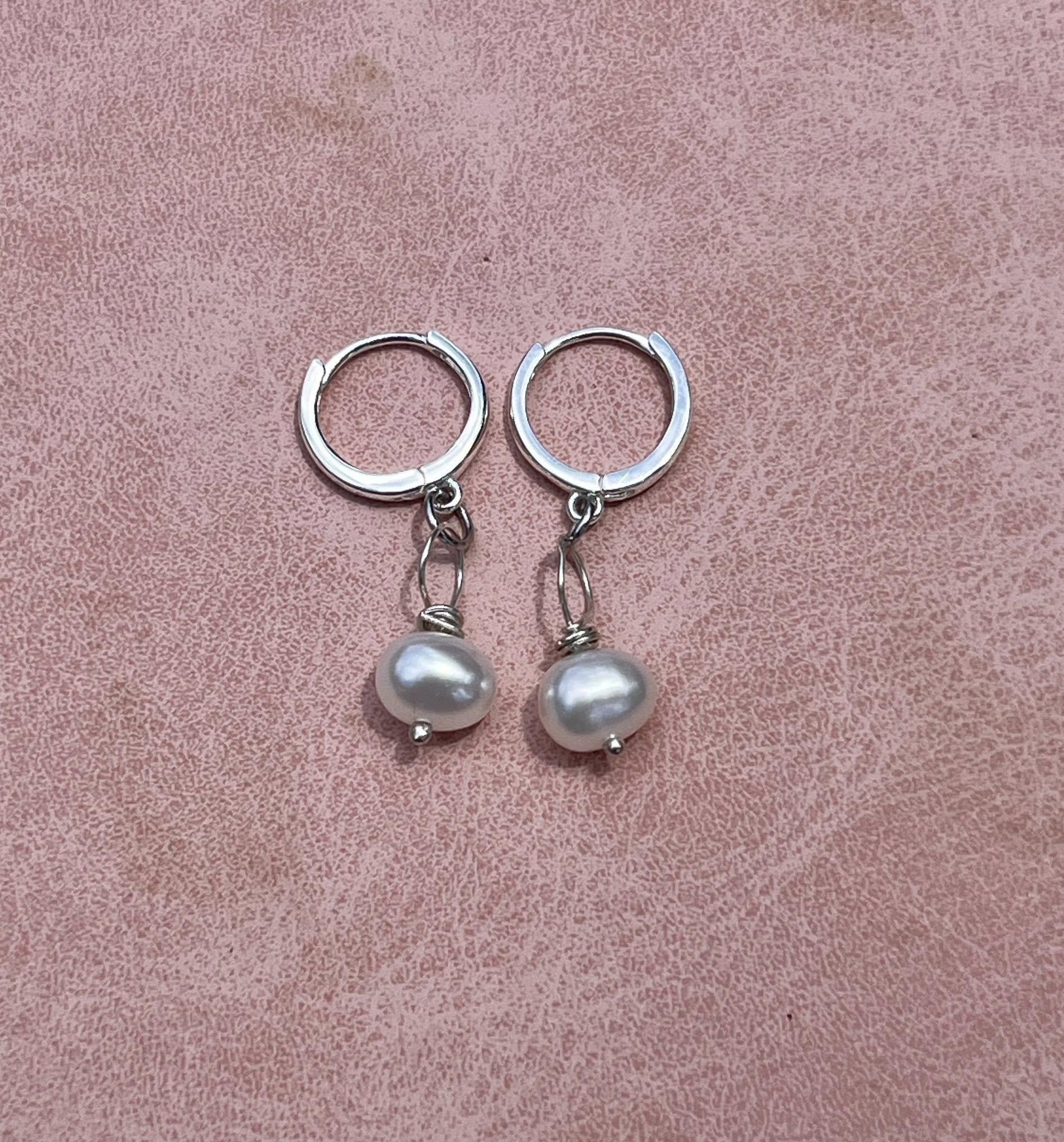 Sterling Silver Pearl Earrings