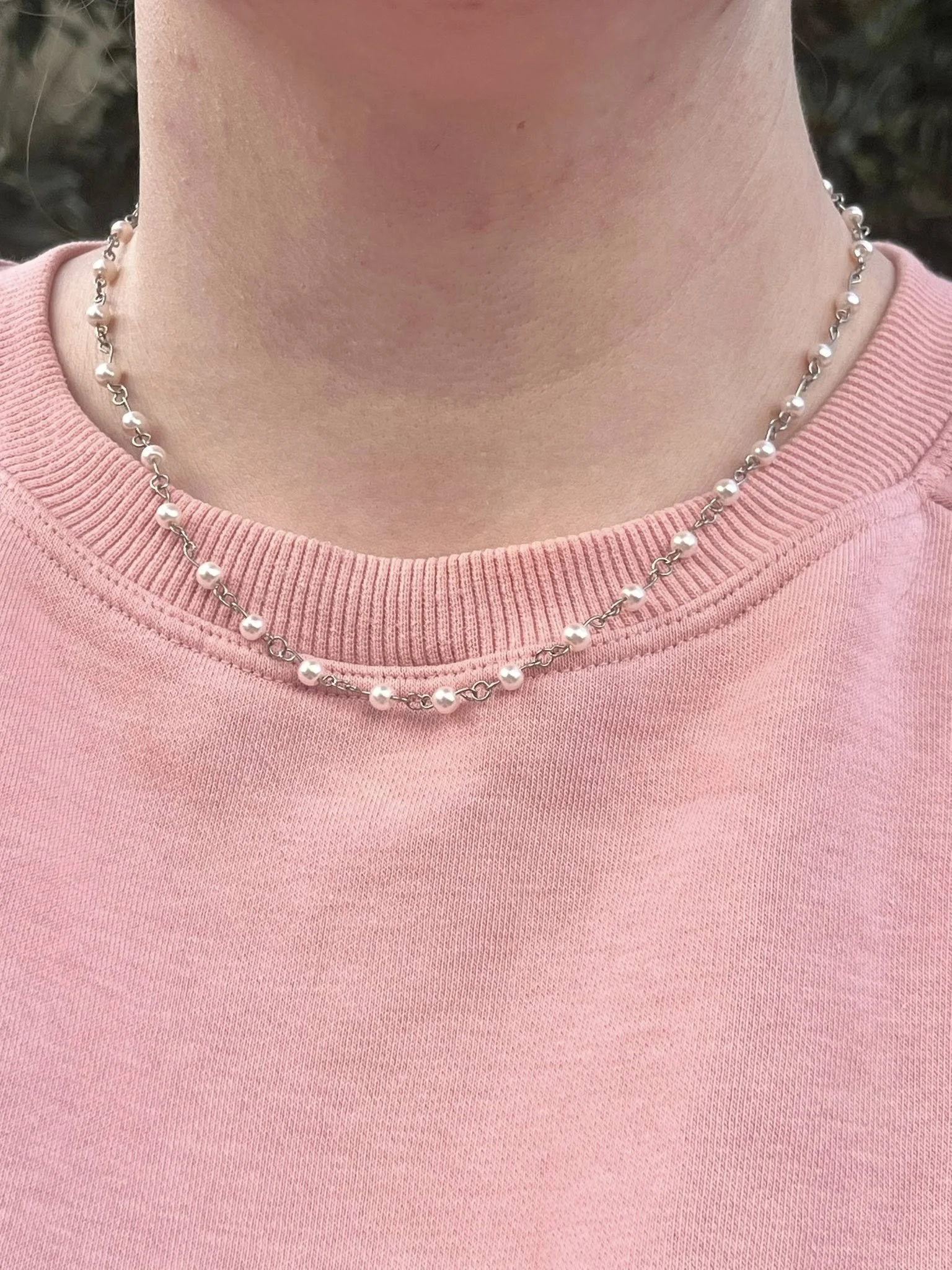 Silver Pearl Necklace