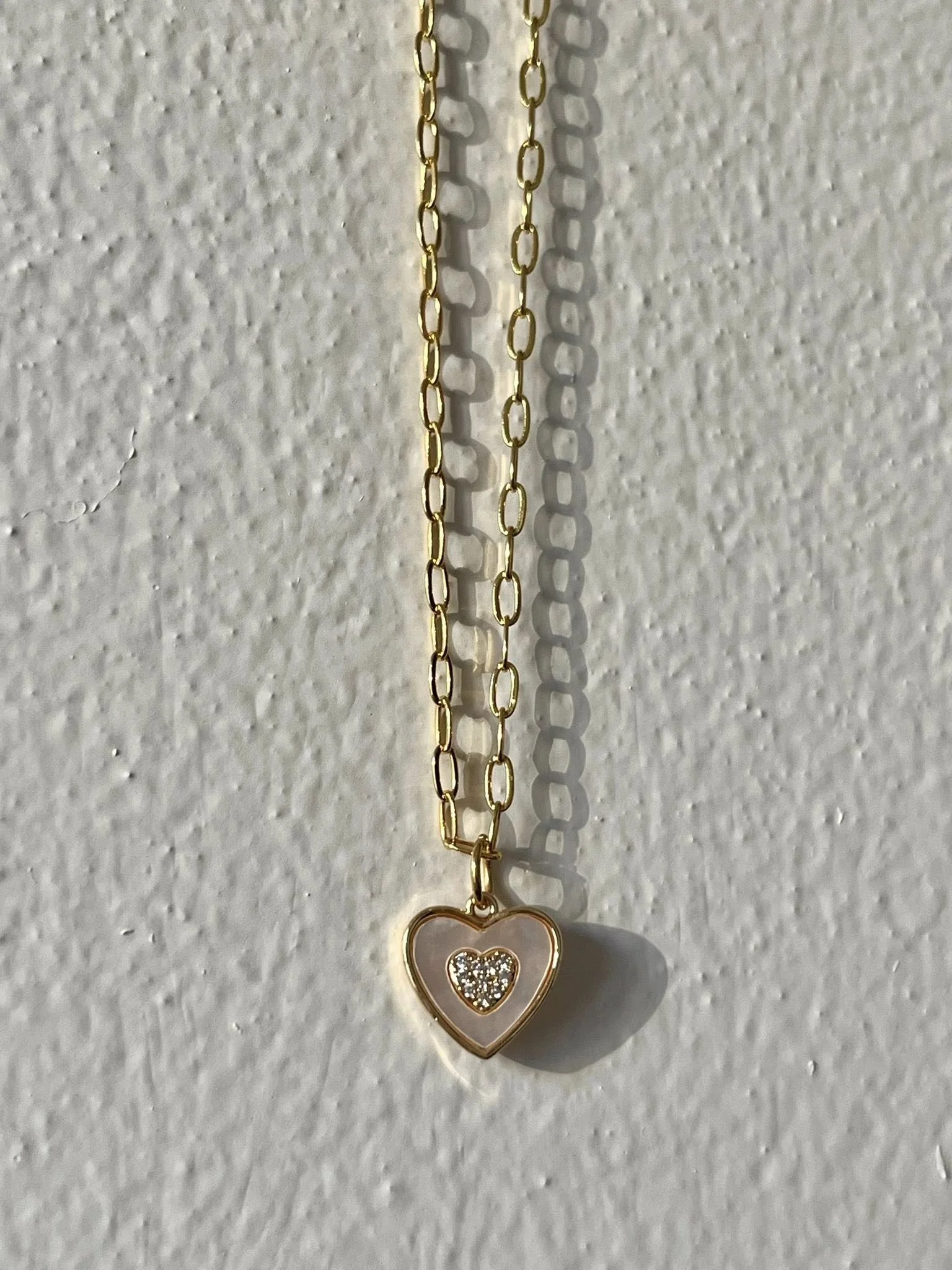 Mother of pearl heart necklace