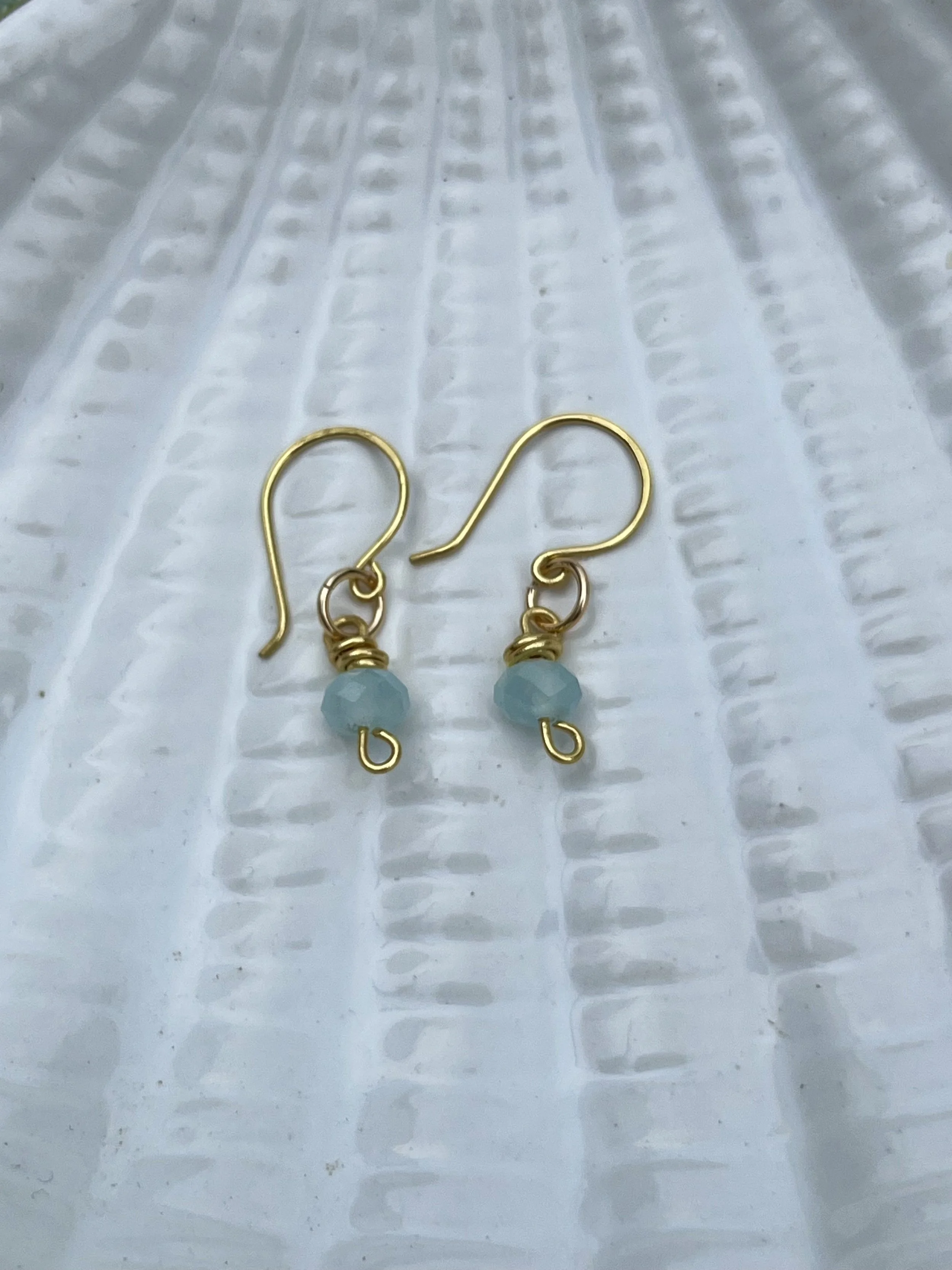 Baby blue crystal earrings