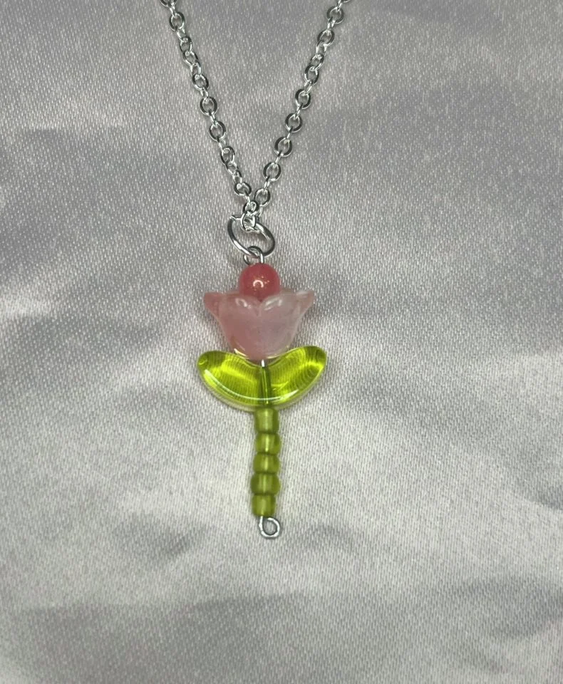 Pink Tulip Necklace