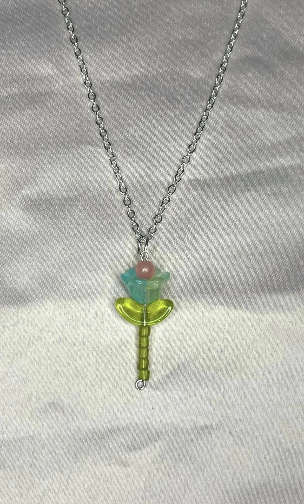 Blue Tulip Necklace