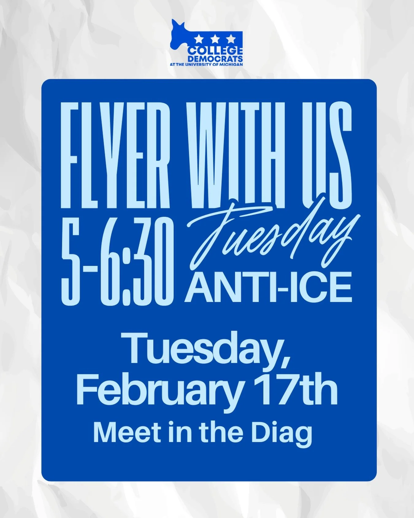 Come flyer with us this Tuesday in the Diag!