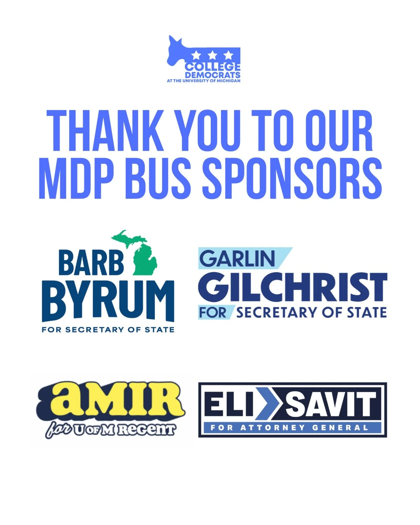 A huge thank you to all of our bus sponsors who helped get students to the MDP Convention! We are so grateful for your support and for helping make students&rsquo; voices heard!