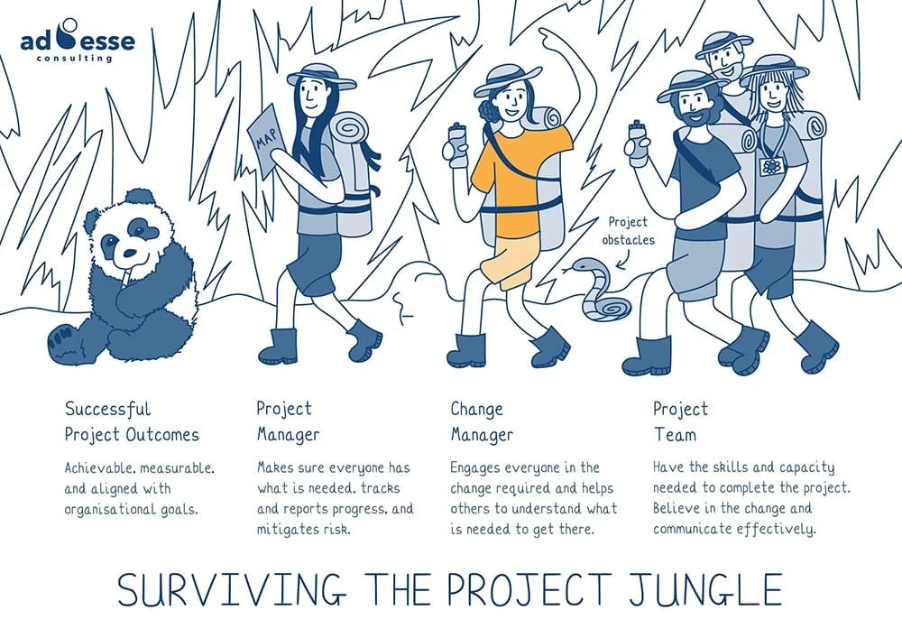Surviving the jungle infographic by Ad Esse