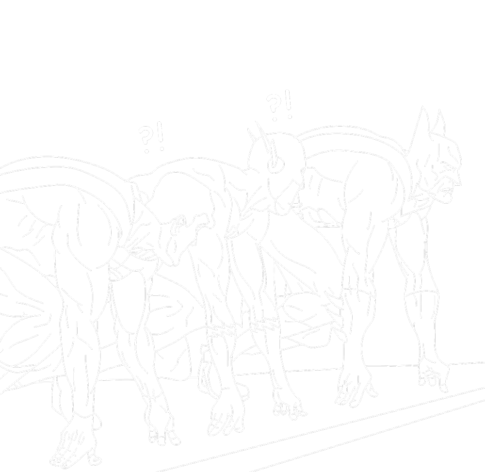 The superheroes at the starting line of a race