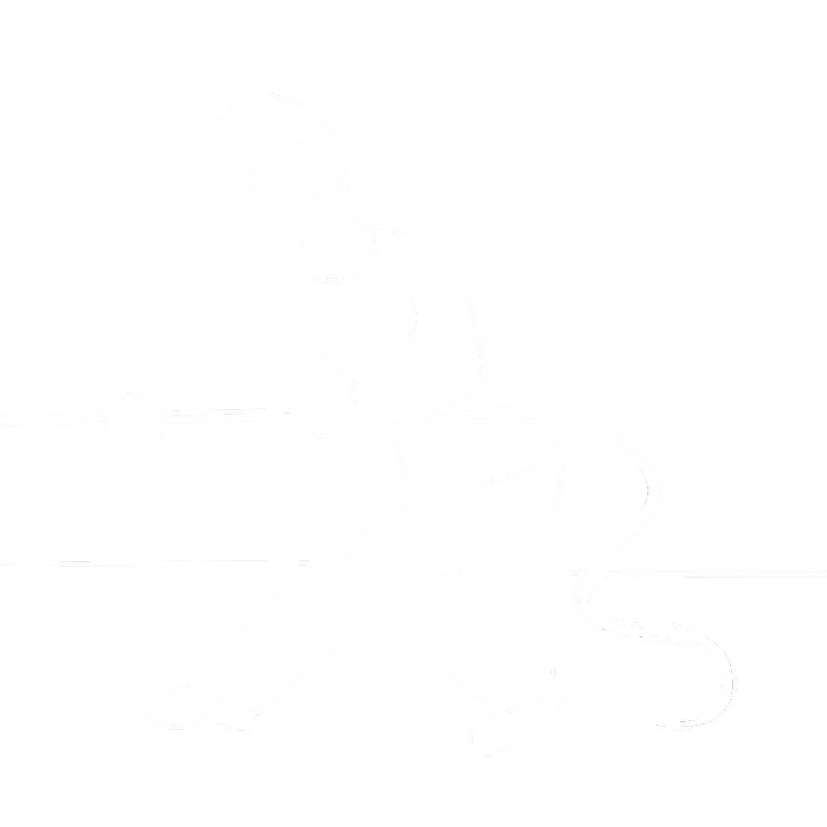 A man pulling on a rope