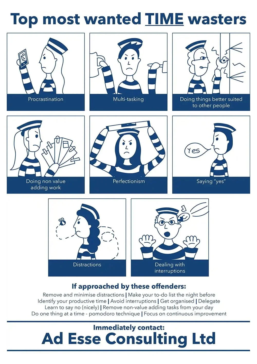 Time wasters infographic by Ad Esse