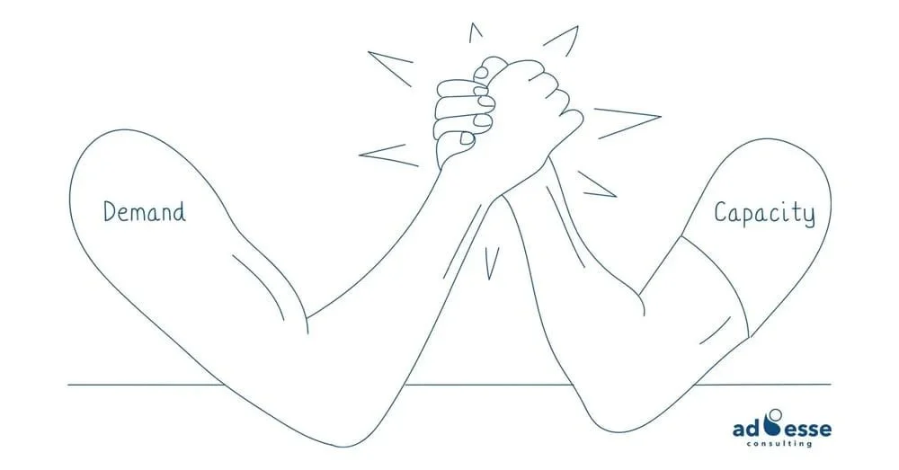 Two arms locked in an arm wrestling