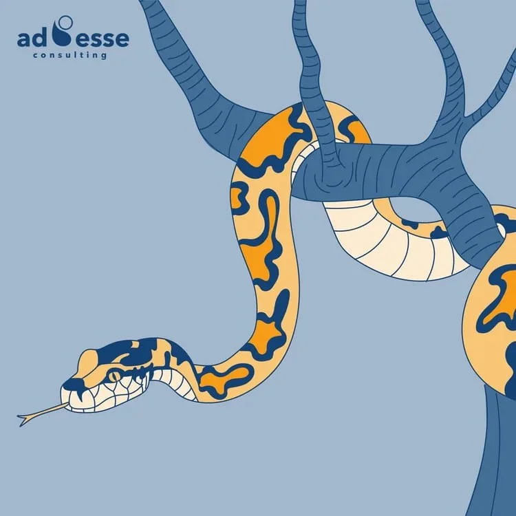 A snake in a tree