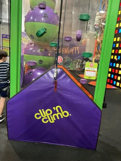A children's climbing mat raised up