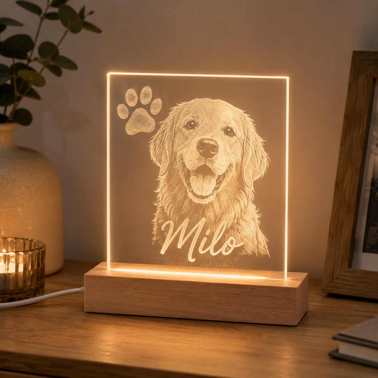 GlowFrame Acrylic Light Display