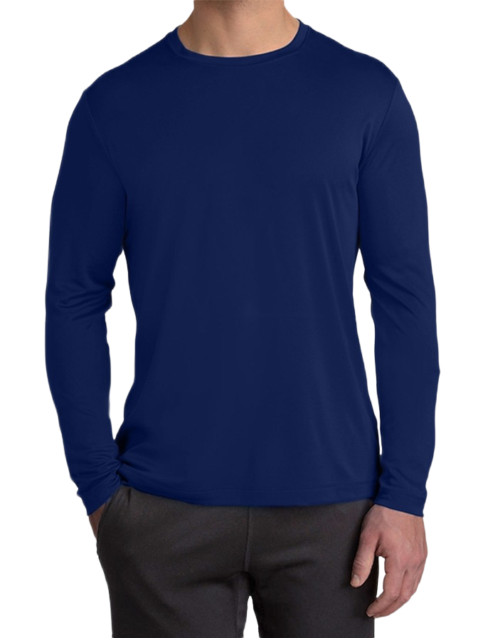 Customizable Long Sleeve Performance Moisture-Wicking Tee