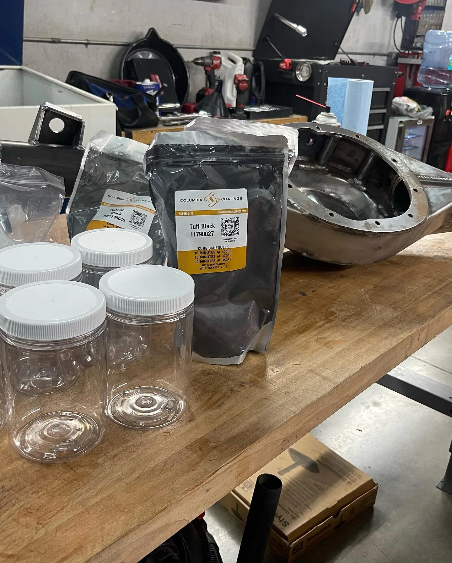 Baked up some really nice @columbiacoatings tuff Black last week for our friends at @enginepartsareus for a badass c10 lsa swapped truck. Stop rattle canning your parts and worrying about how long it will last or scratching the paint when you install