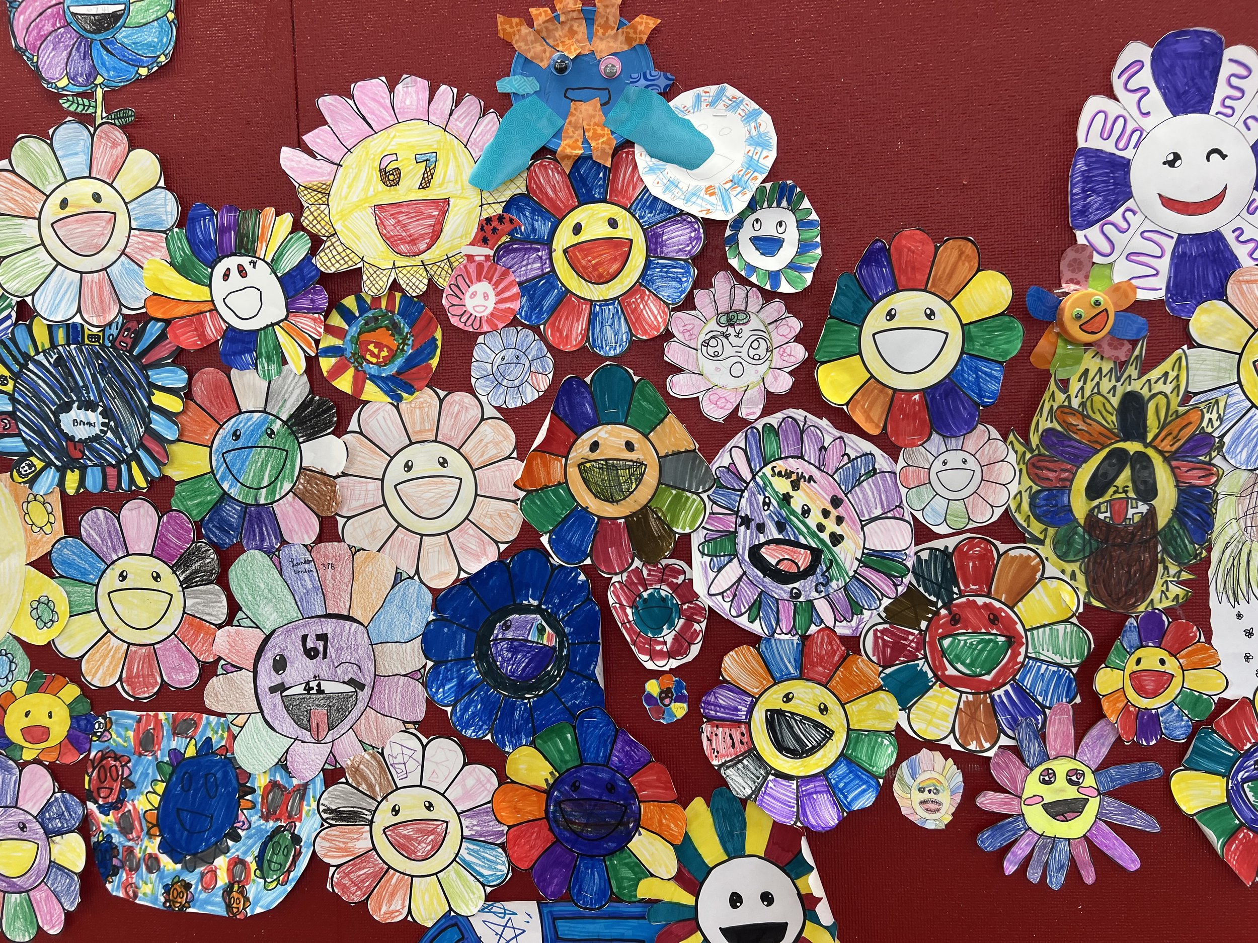 Closeup of students’ work