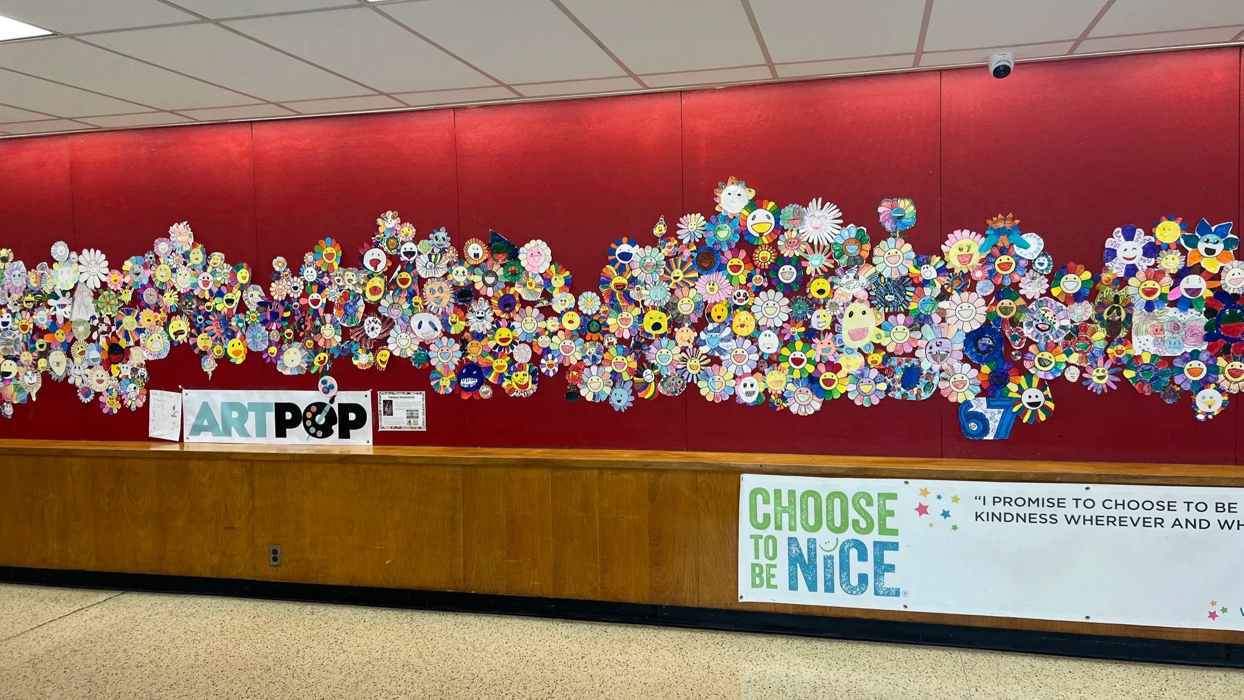 Murakami Mural at Ridge Elementary School