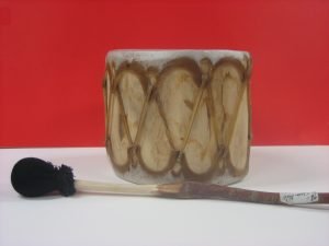 A6 a and b:
Rawhide and Wood Drum with Stick