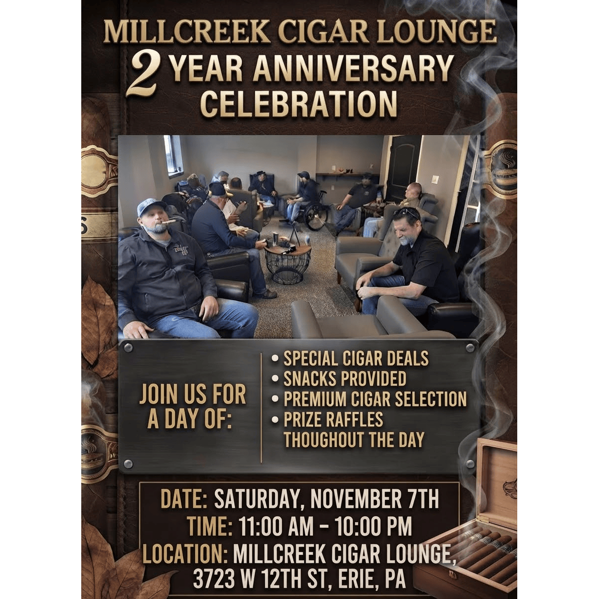 Millcreek Cigar Lounge 2 Year Anniversary Celebration