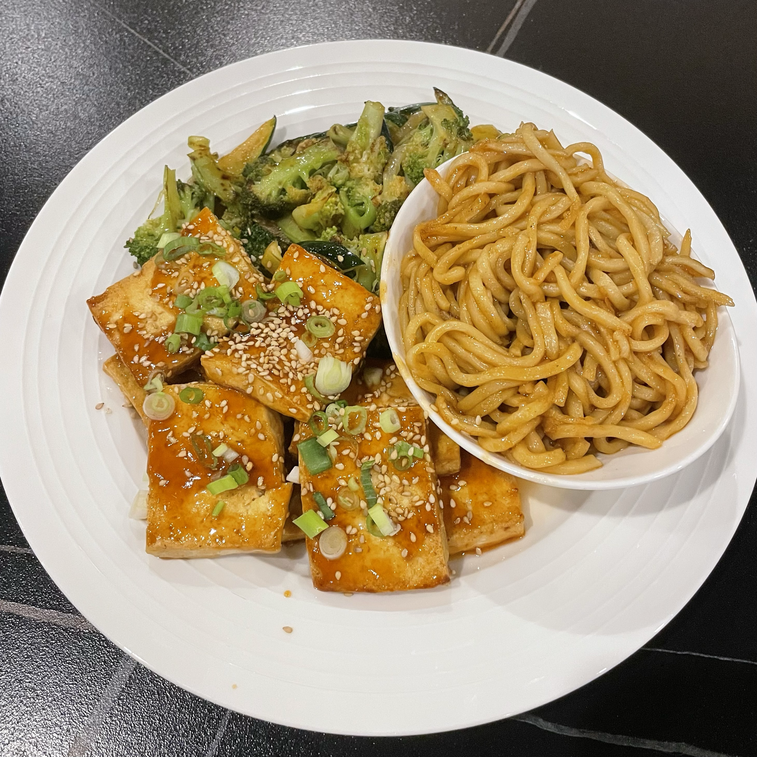 Teriyaki Tofu Hibachi with Lo Mein