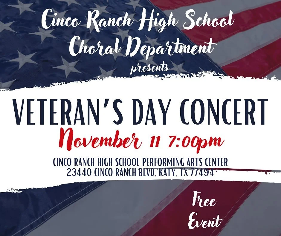 Save the date! You don’t want to miss the annual Veteran’s day concert