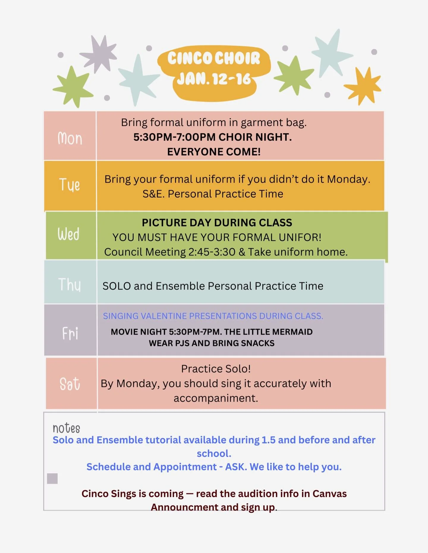 Choose kind. Choose calm. Choose joy. #singyoursong #cpoe