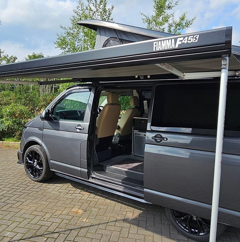 Awnings are the perfect addition to any campervan, adding shelter in the rain and a shaded space for those hot summer days! 

They also provide additional living space, extending your living space outside of the van to help get the most out of your t