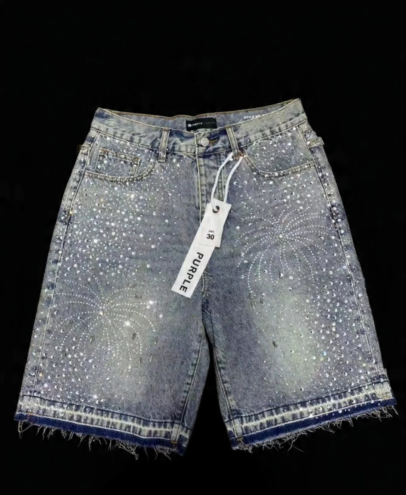 P*rple Rhinestone Jorts