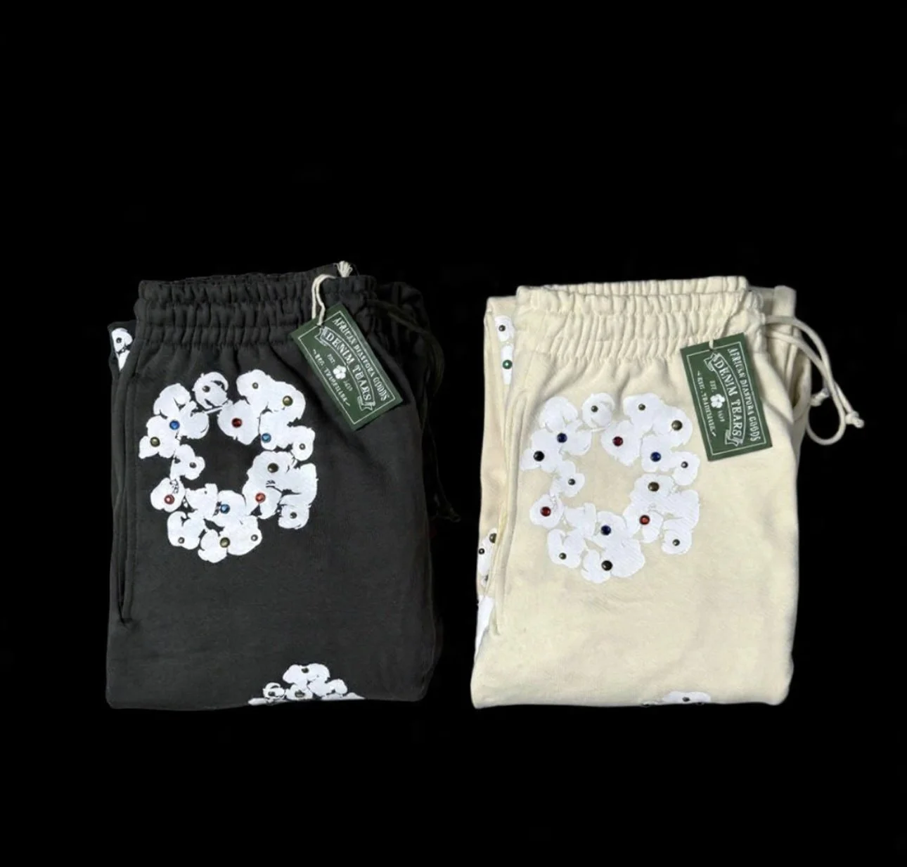 D*nim Tears Rhinestone Cotton Wreath Sweatpant