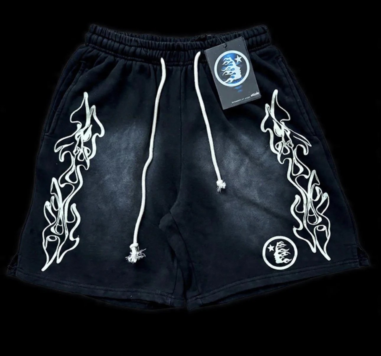 H*llstar Scribble Flame Shorts 'Black'