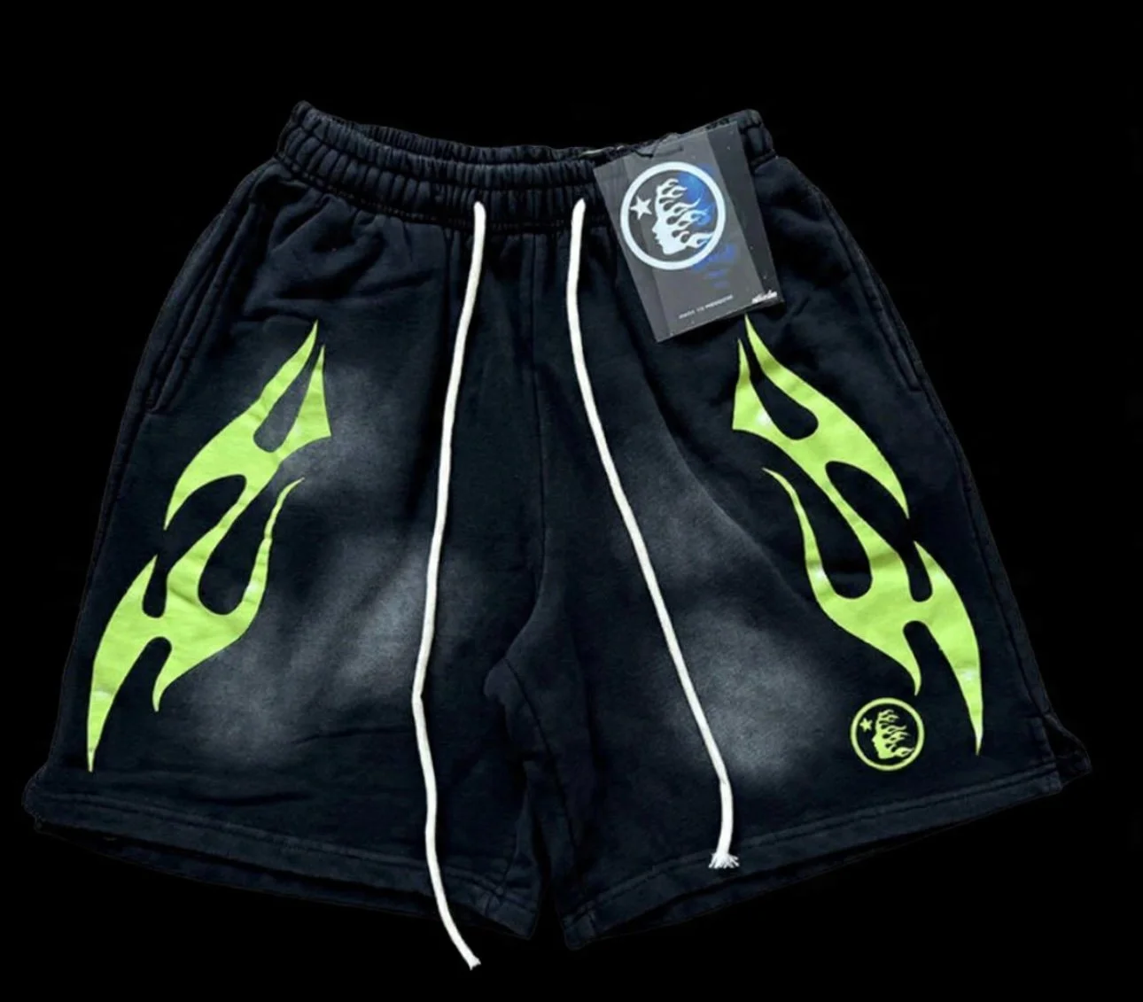 H*llstar Flame Shorts 'Green'